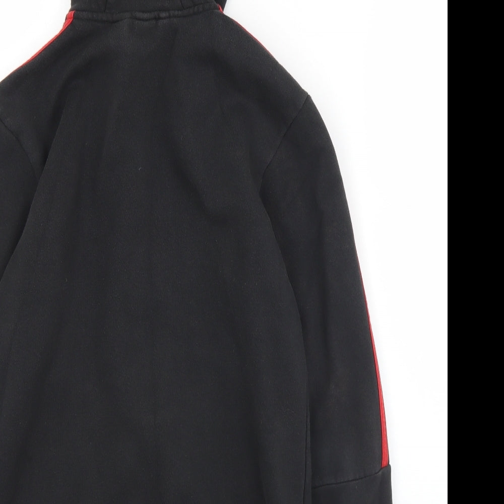 adidas Mens Black  Polyester Full Zip Hoodie Size S