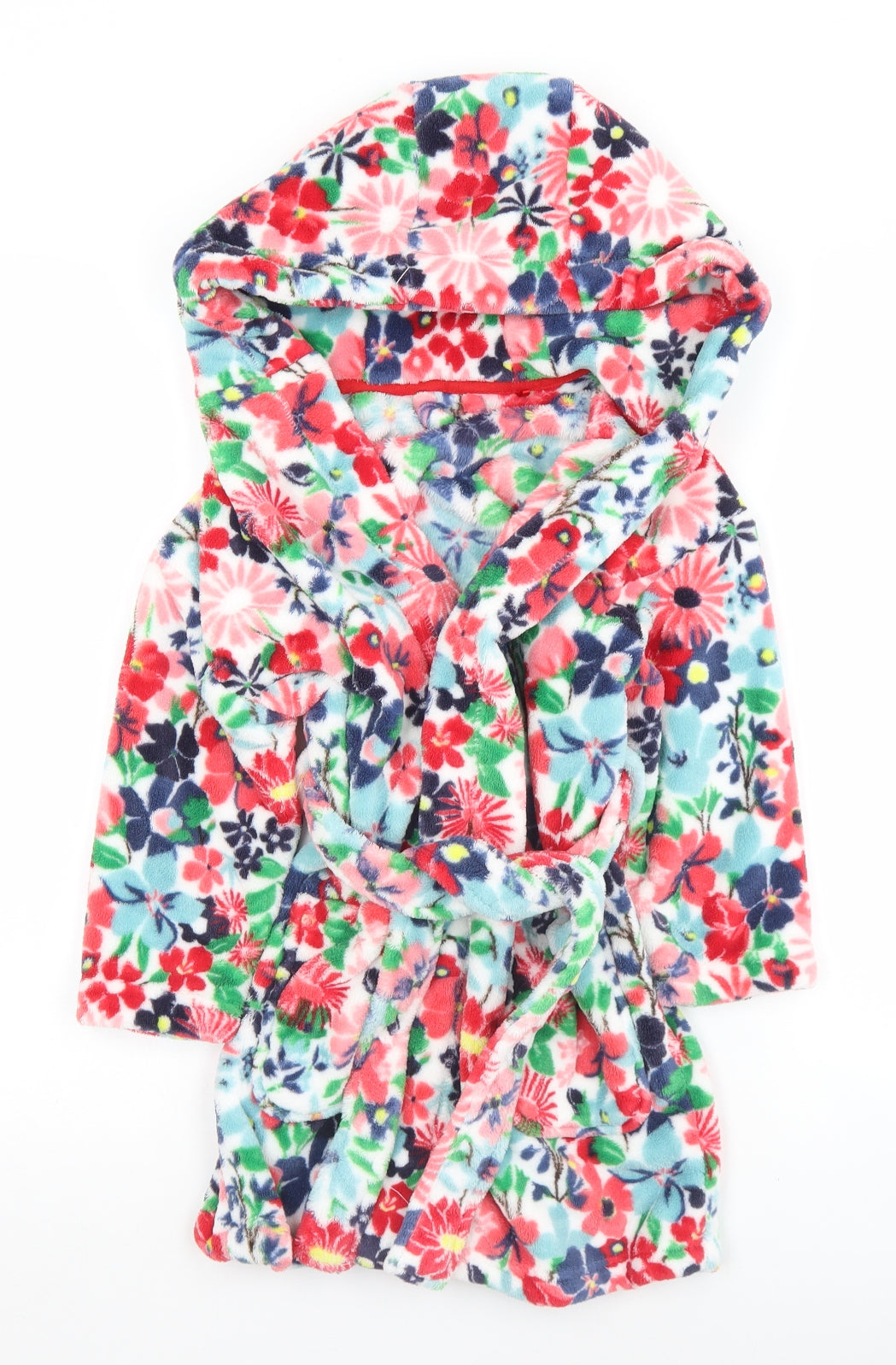 NEXT Girls Multicoloured Floral Polyester Top Gown Size 4-5 Years  Tie