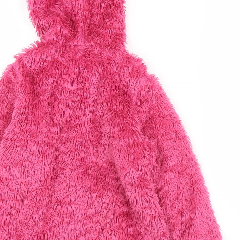NEXT Girls Pink  Polyester Full Zip Hoodie Size 10 Years  Zip