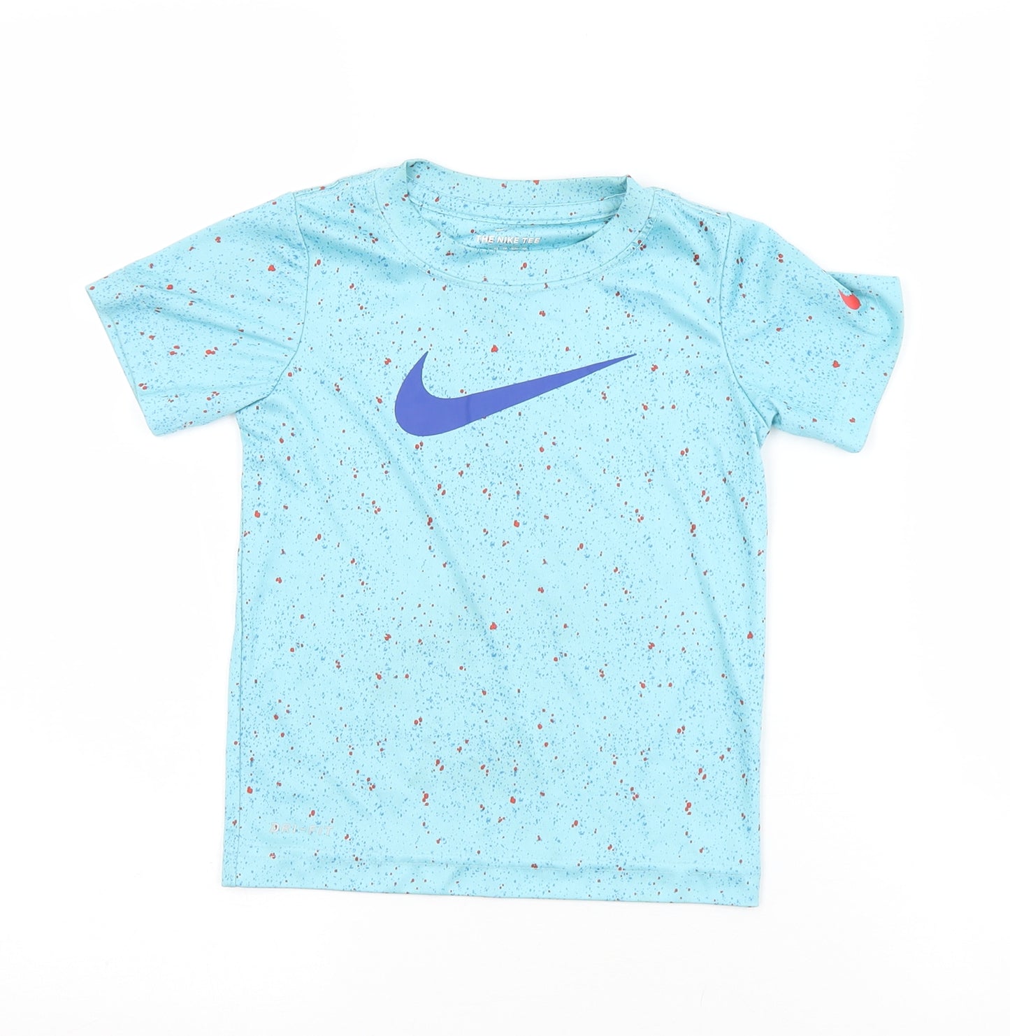 Nike Boys Blue  Polyester Basic T-Shirt Size 3-4 Years Crew Neck  - Nike