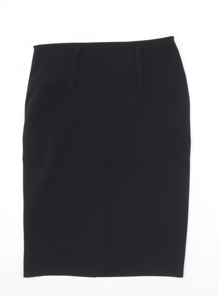 Zoe Womens Black Polyester Straight & Pencil Skirt Size 8 Zip