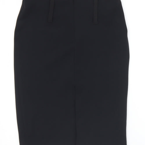 Zoe Womens Black  Polyester Straight & Pencil Skirt Size 8   Zip