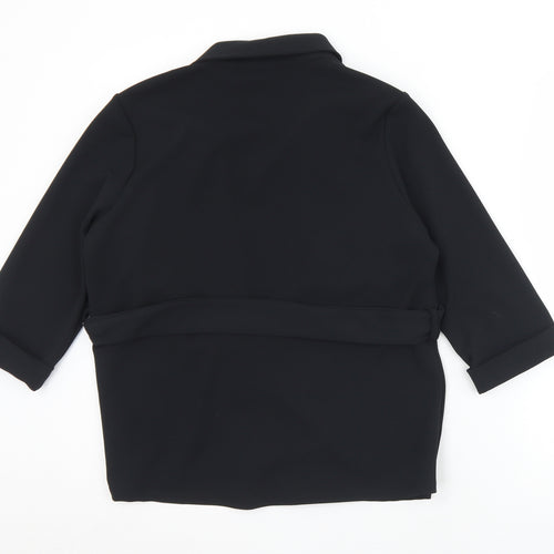 New Look Womens Black   Jacket  Size 8  Tie