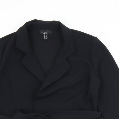 New Look Womens Black   Jacket  Size 8  Tie