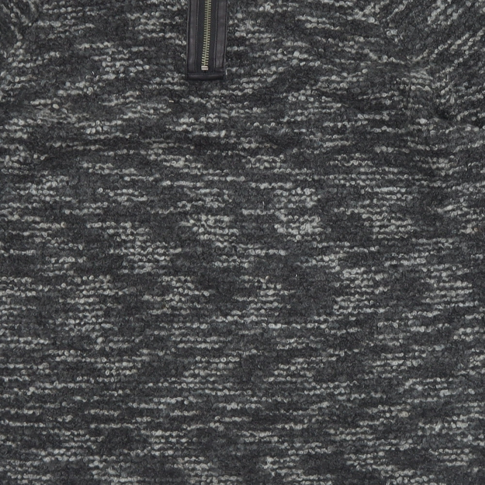 AMES Womens Black Round Neck  Acrylic Pullover Jumper Size 10