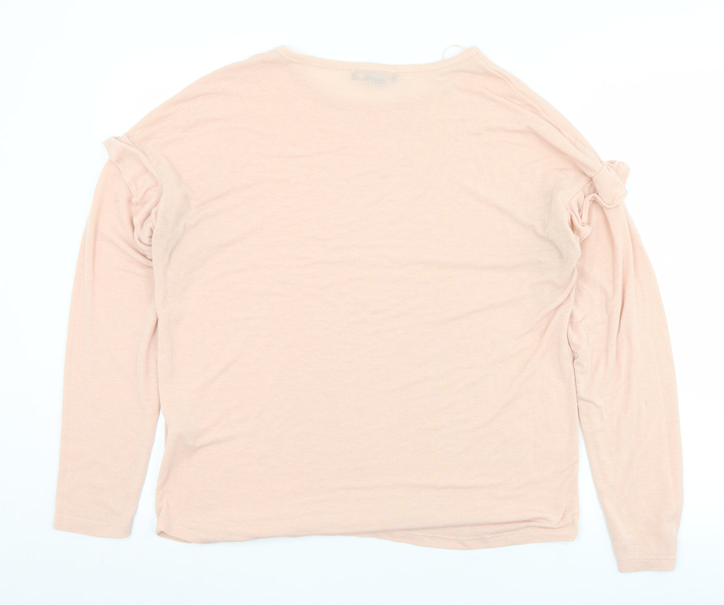 Primark Womens Pink  Polyester Basic T-Shirt Size 10 Crew Neck - 10-12