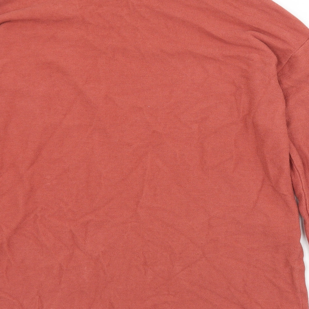 Zara Womens Brown  Polyamide Jersey T-Shirt Size S Mock Neck