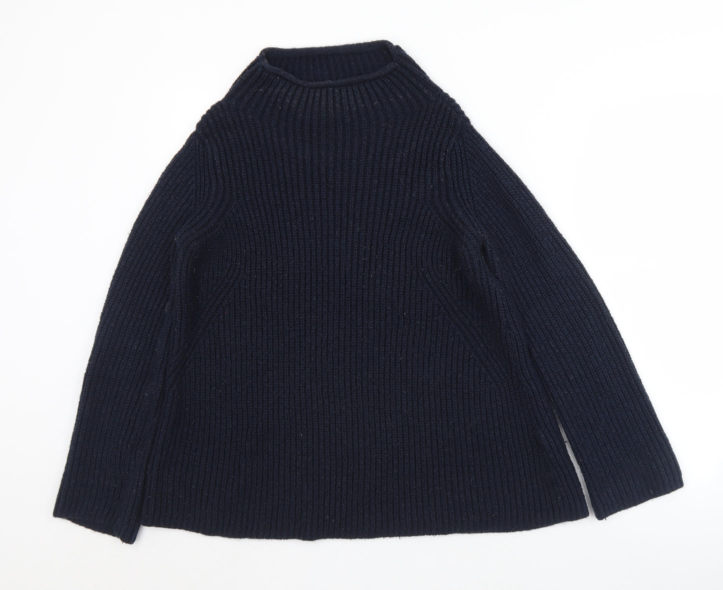 Topshop Womens Black Mock Neck  Acrylic Pullover Jumper Size 10