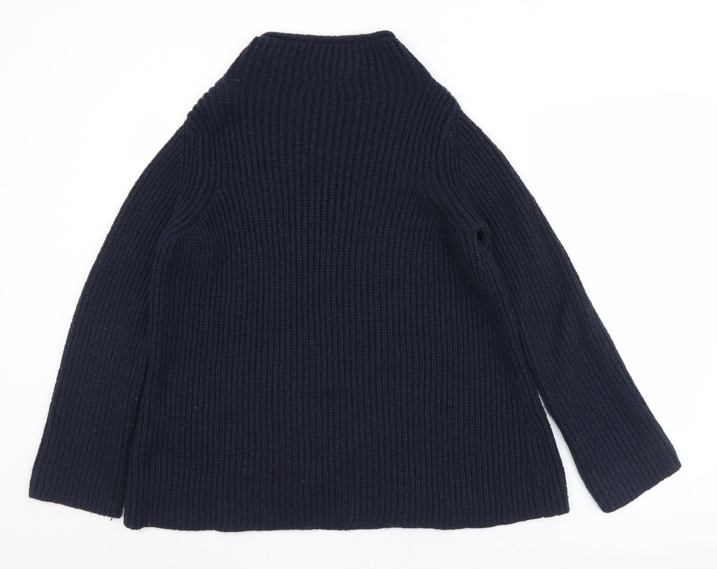 Topshop Womens Black Mock Neck  Acrylic Pullover Jumper Size 10