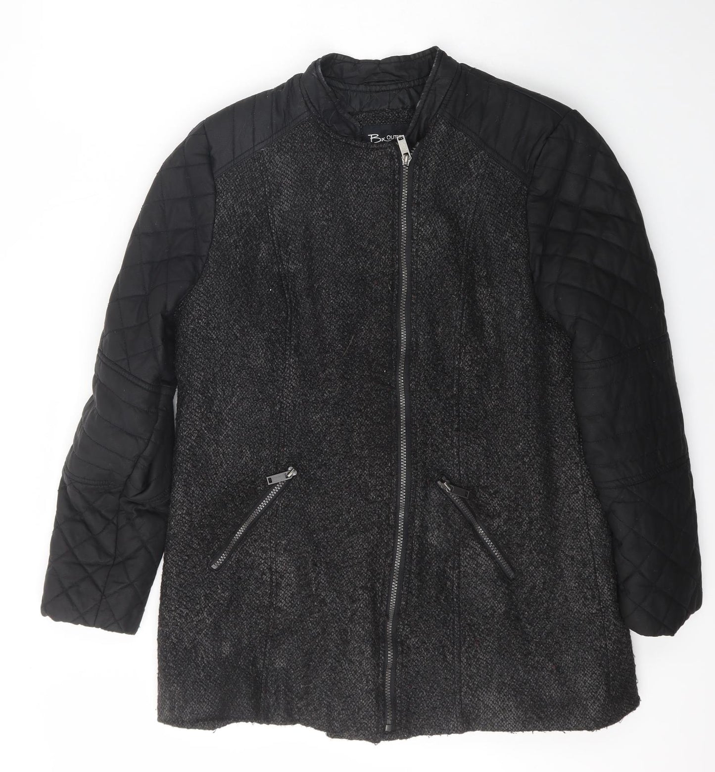 Bx Outerwear Womens Black   Jacket Coat Size 10  Zip