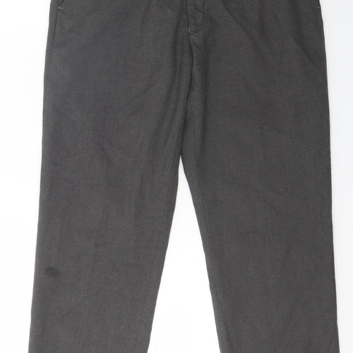 1880 club Mens Grey  Polyester Dress Pants Trousers Size 30 L26 in Classic Zip