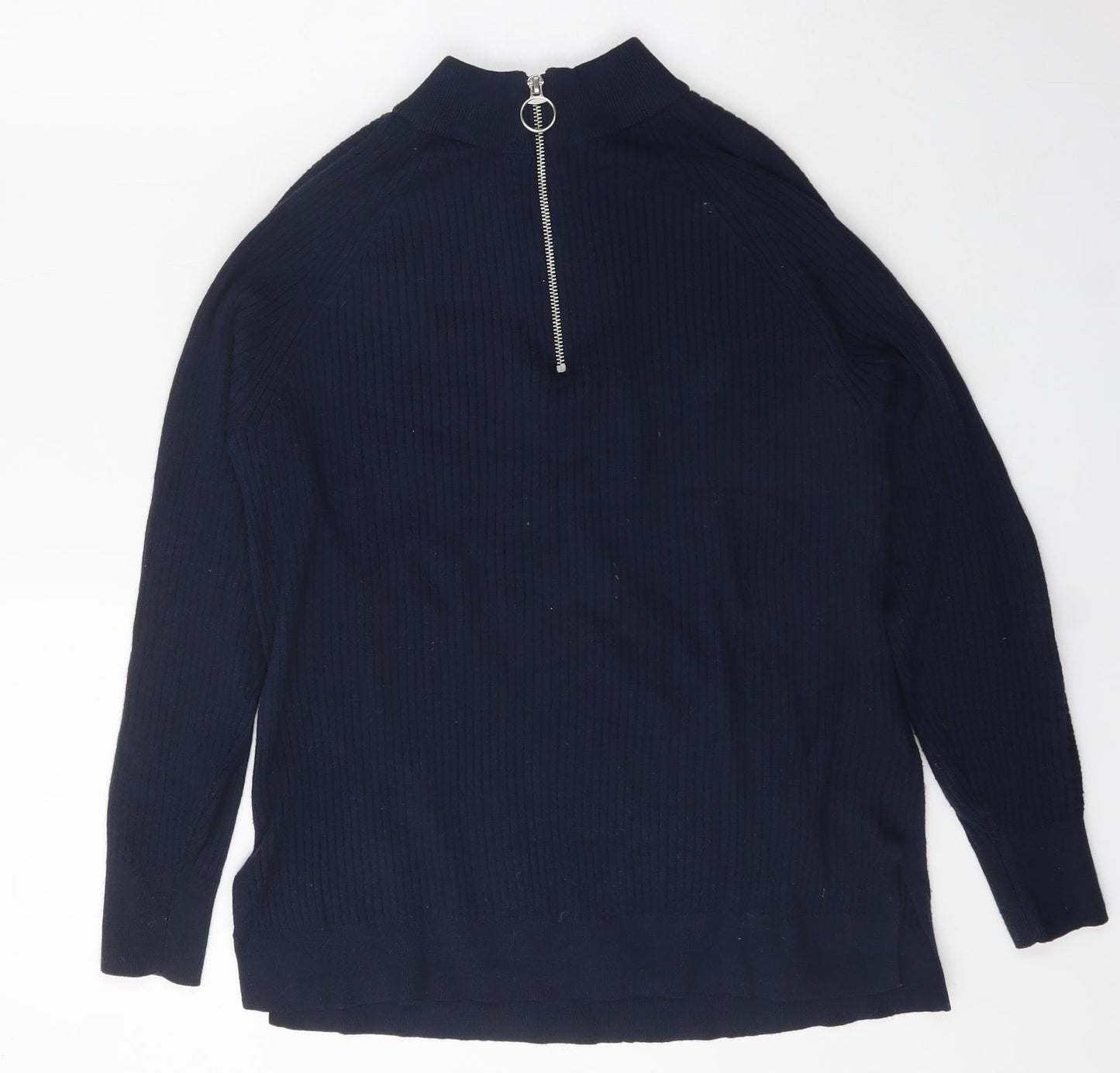 Marks and Spencers Mens Black High Neck  Viscose Pullover Jumper Size M