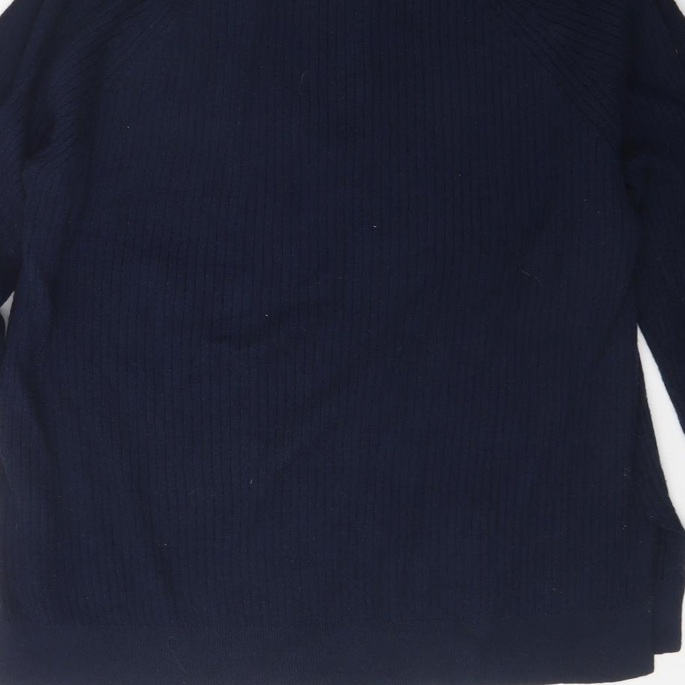 Marks and Spencers Mens Black High Neck  Viscose Pullover Jumper Size M