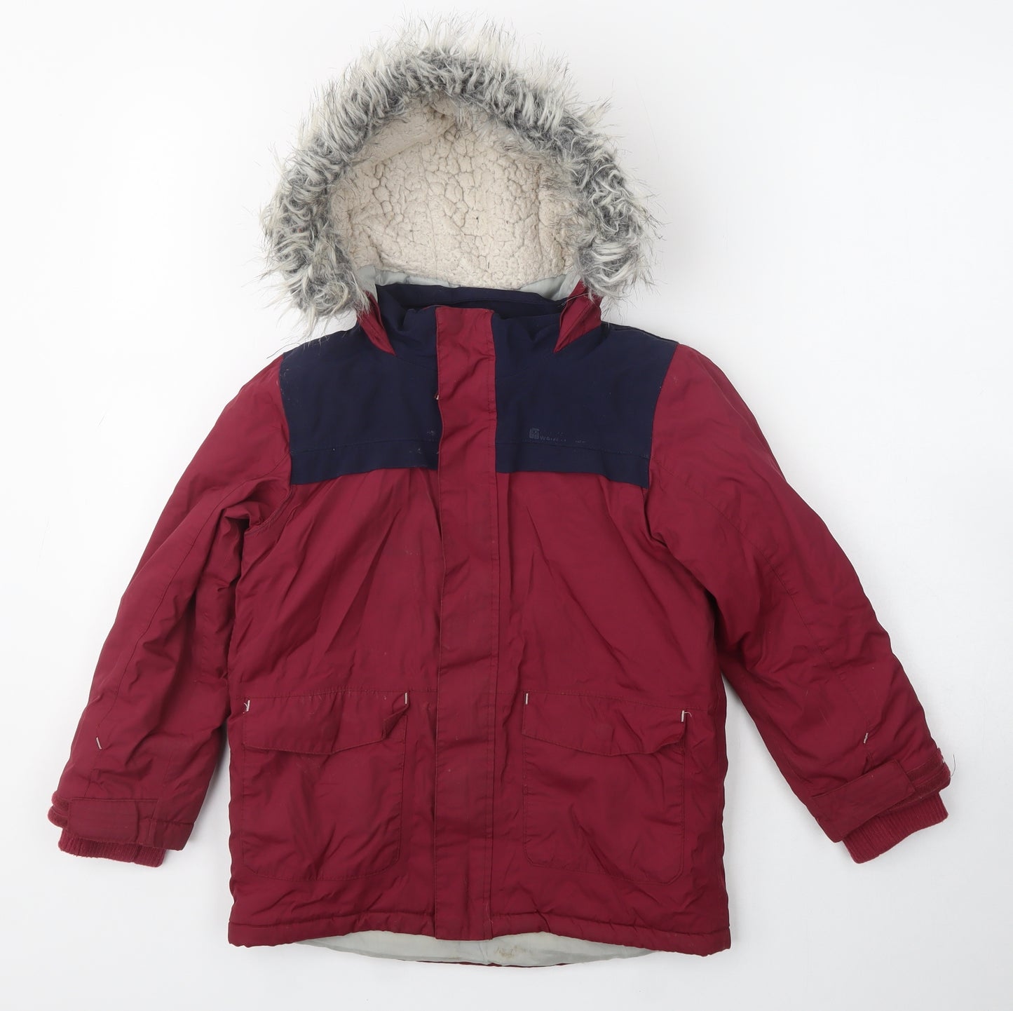 Mountain Warehouse Boys Purple   Windbreaker Coat Size 7 Years  Zip