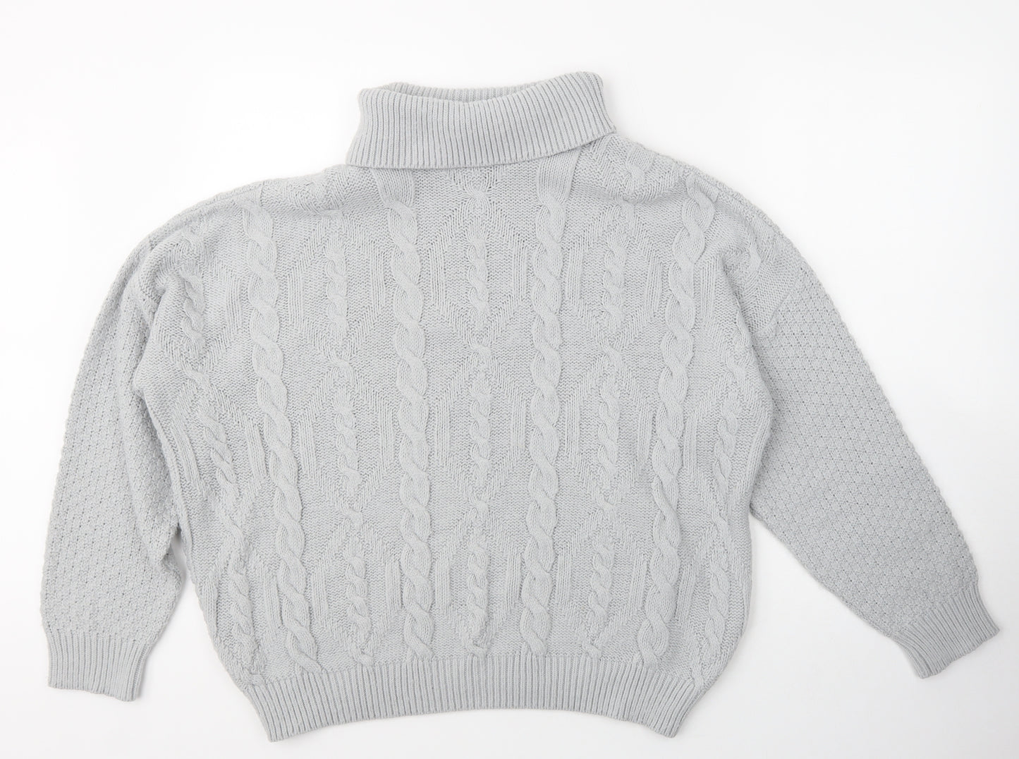 In the Style Womens Grey Roll Neck  Acrylic Pullover Jumper Size 14
