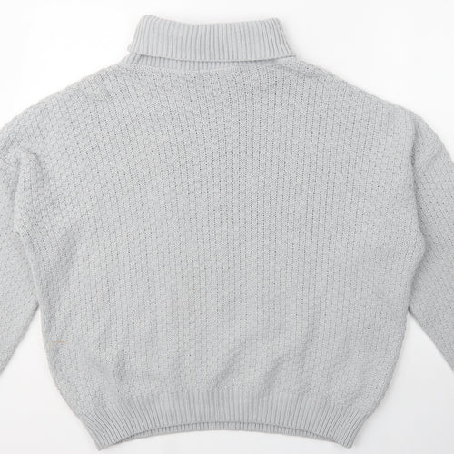 In the Style Womens Grey Roll Neck  Acrylic Pullover Jumper Size 14