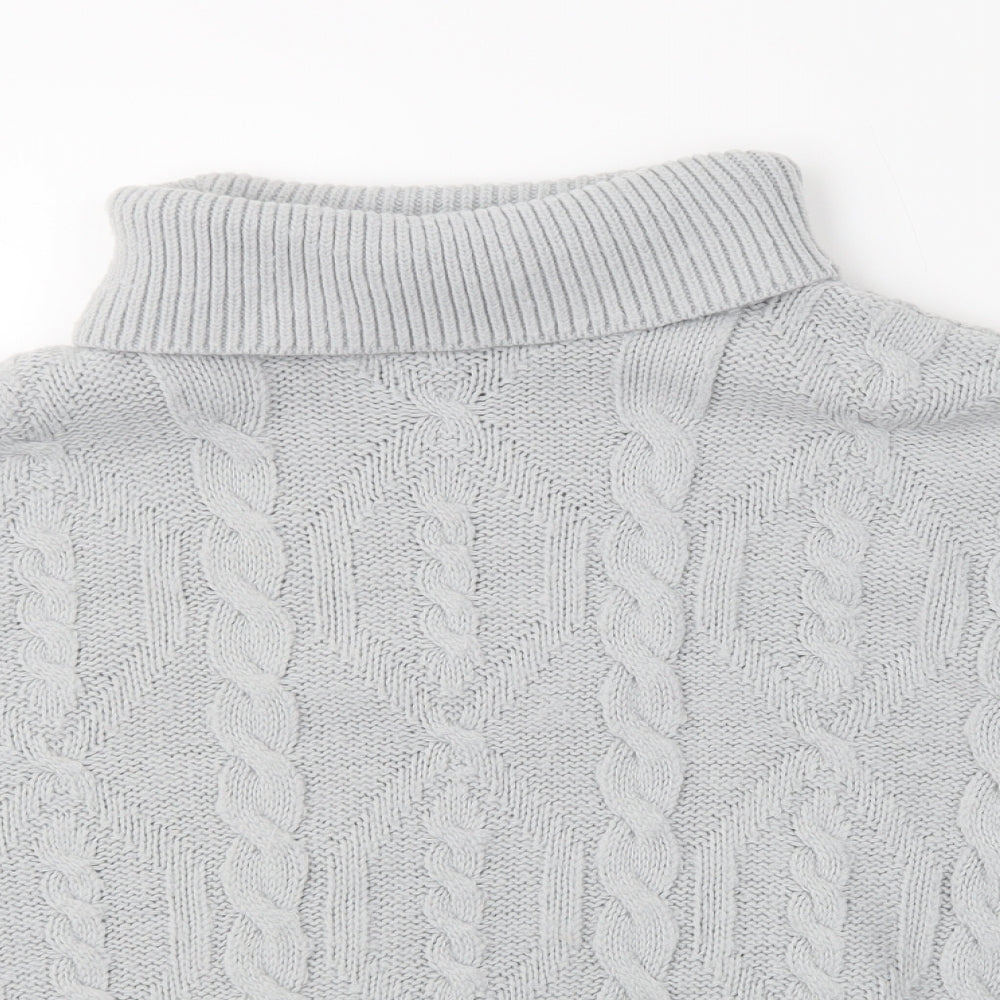 In the Style Womens Grey Roll Neck  Acrylic Pullover Jumper Size 14