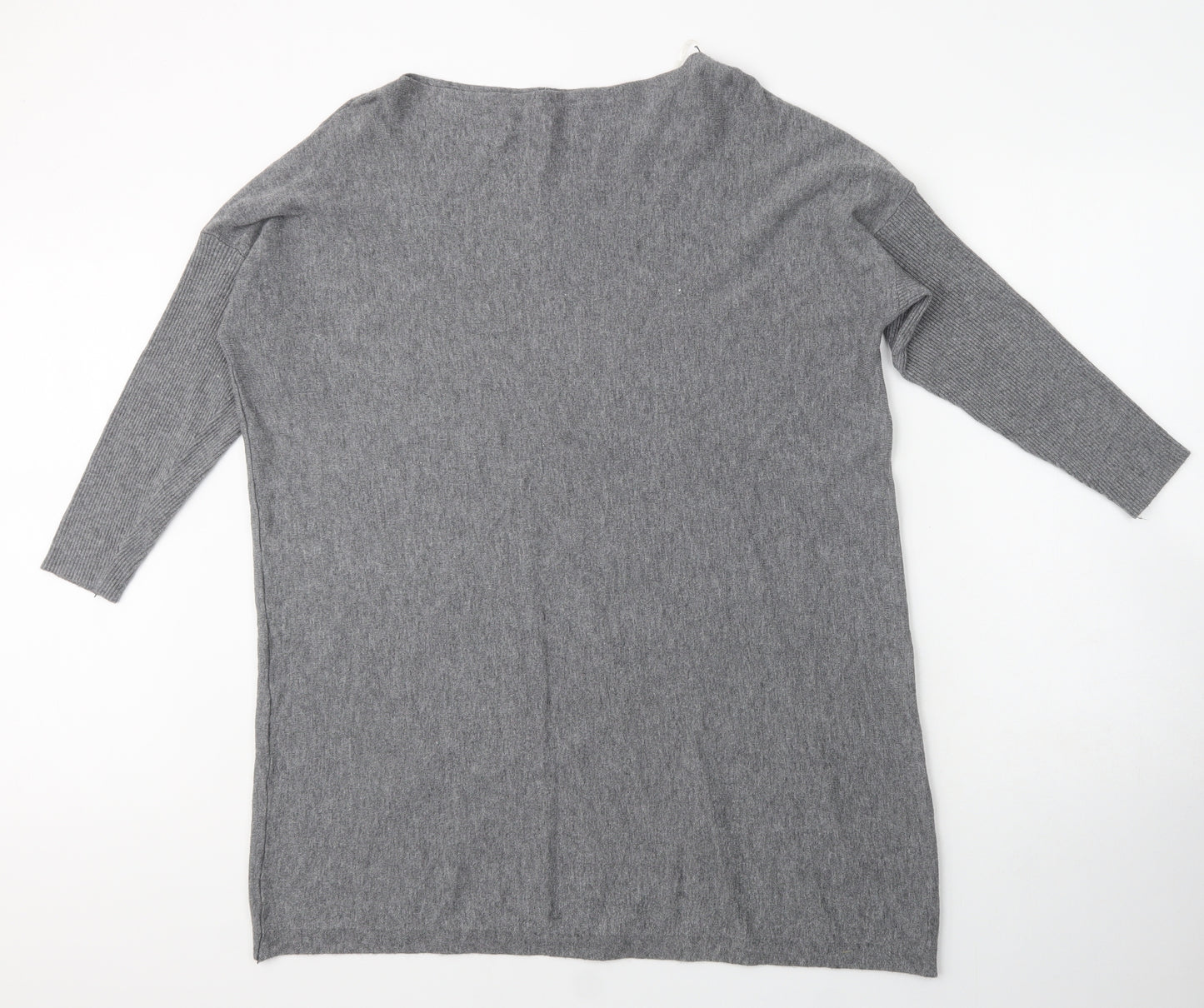 Stella Womens Grey  Viscose Jumper Dress  Size 10  Boat Neck