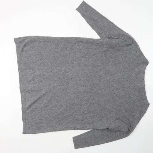 Stella Womens Grey  Viscose Jumper Dress  Size 10  Boat Neck