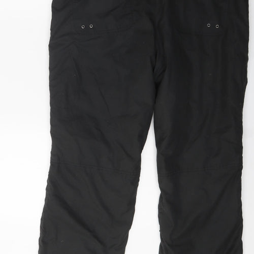 Crane Sport Mens Black  Polyester Rain Trousers Trousers Size L L29 in Regular Zip