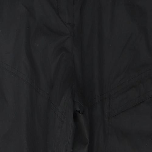 Crane Sport Mens Black  Polyester Rain Trousers Trousers Size L L29 in Regular Zip