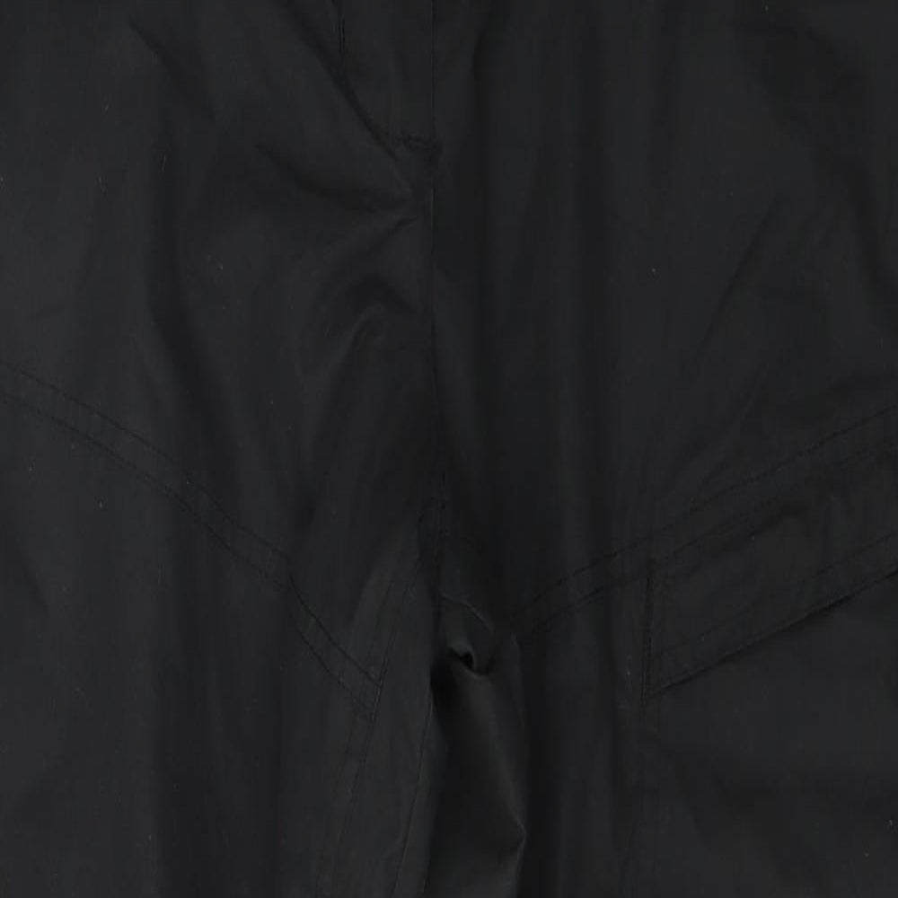 Crane Sport Mens Black  Polyester Rain Trousers Trousers Size L L29 in Regular Zip