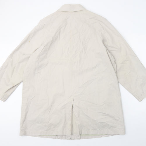 Dannimac Womens Ivory   Overcoat Coat Size L  Zip