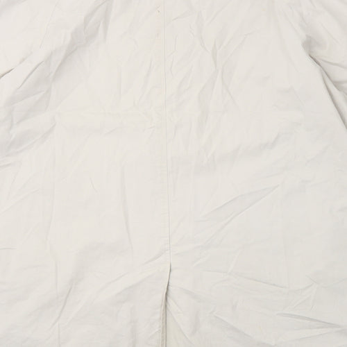 Dannimac Womens Ivory   Overcoat Coat Size L  Zip