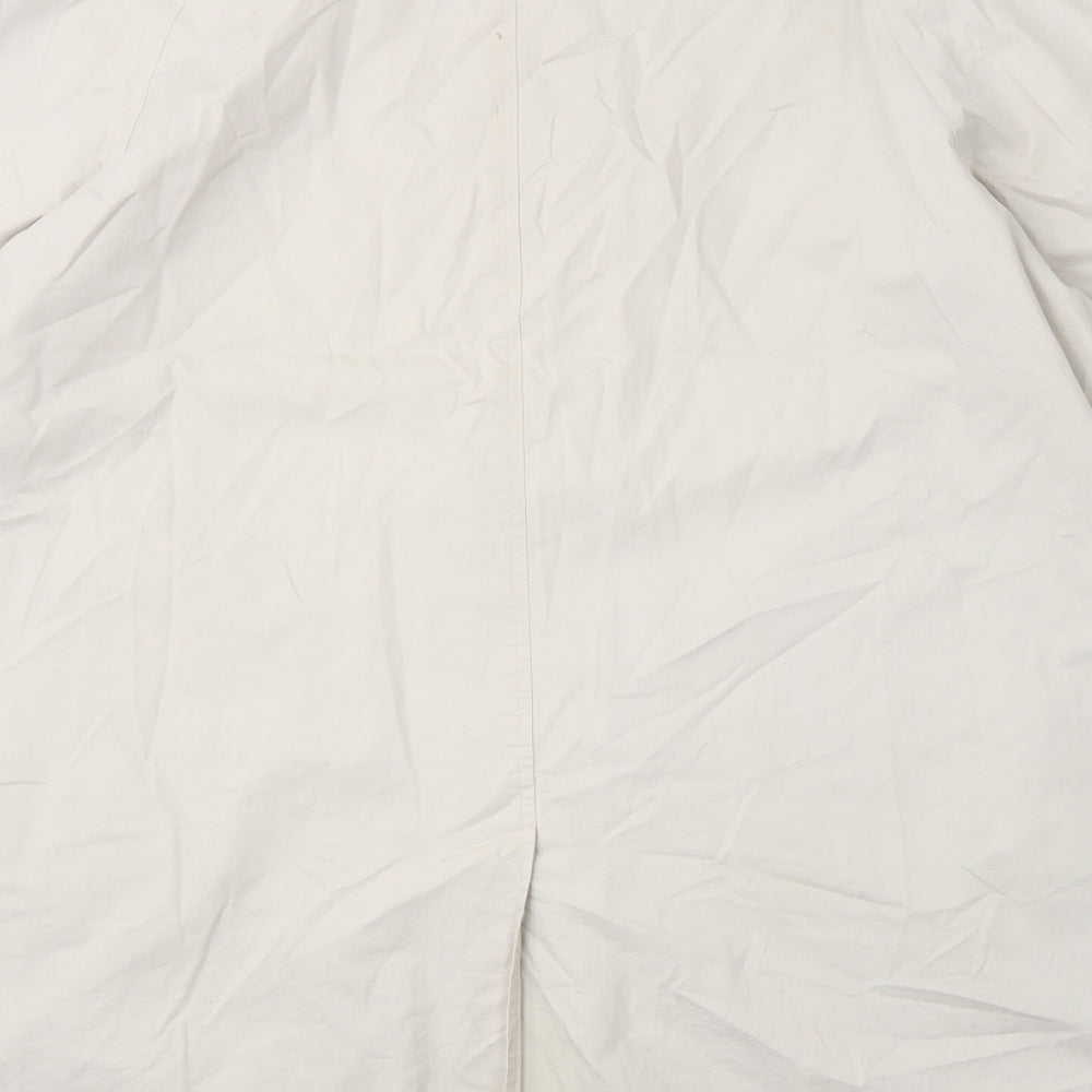 Dannimac Womens Ivory   Overcoat Coat Size L  Zip