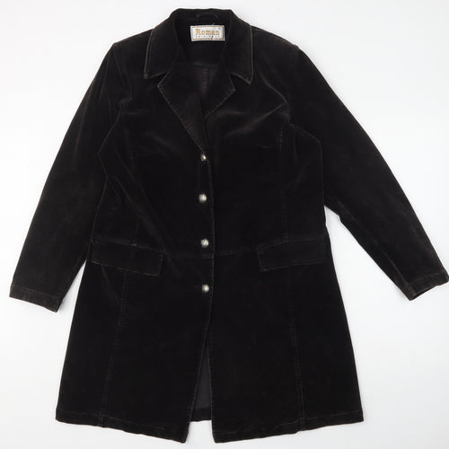 Roman Originals Womens Brown   Pea Coat Coat Size 18  Button