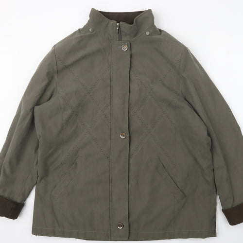 Edinburgh Woollen Mill Womens Green   Parka Coat Size 20  Zip