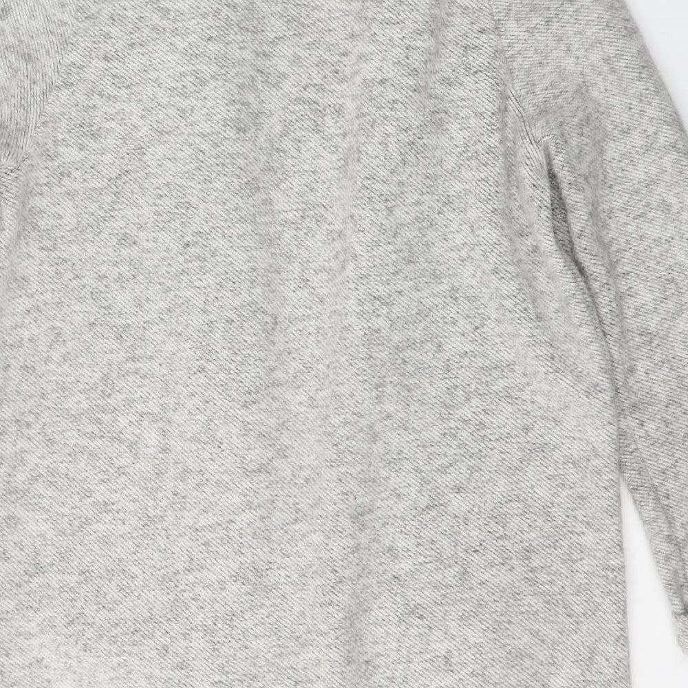 NEXT Womens Grey V-Neck  Polyester Cardigan Jumper Size 16   - Waterfall