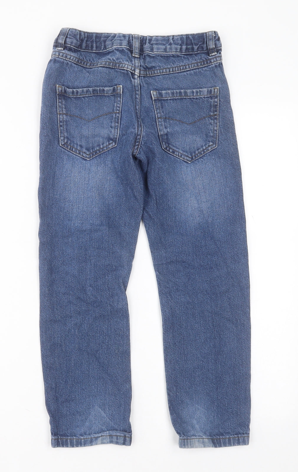 F&F Girls Blue  Cotton Straight Jeans Size 7-8 Years  Regular Button