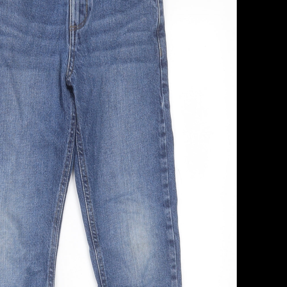 F&F Girls Blue  Cotton Straight Jeans Size 7-8 Years  Regular Button