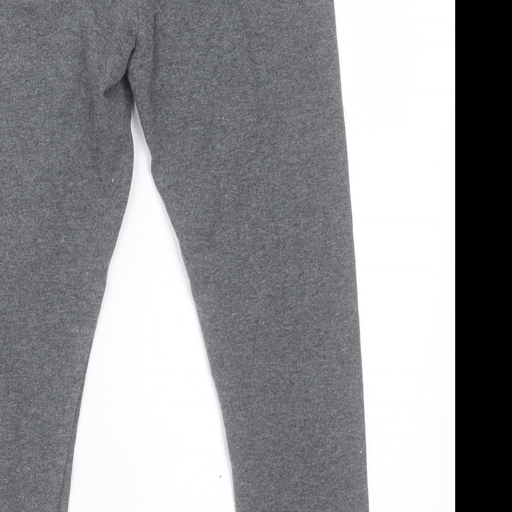 NEXT Girls Grey  Cotton Capri Trousers Size 9 Months  Regular Pullover