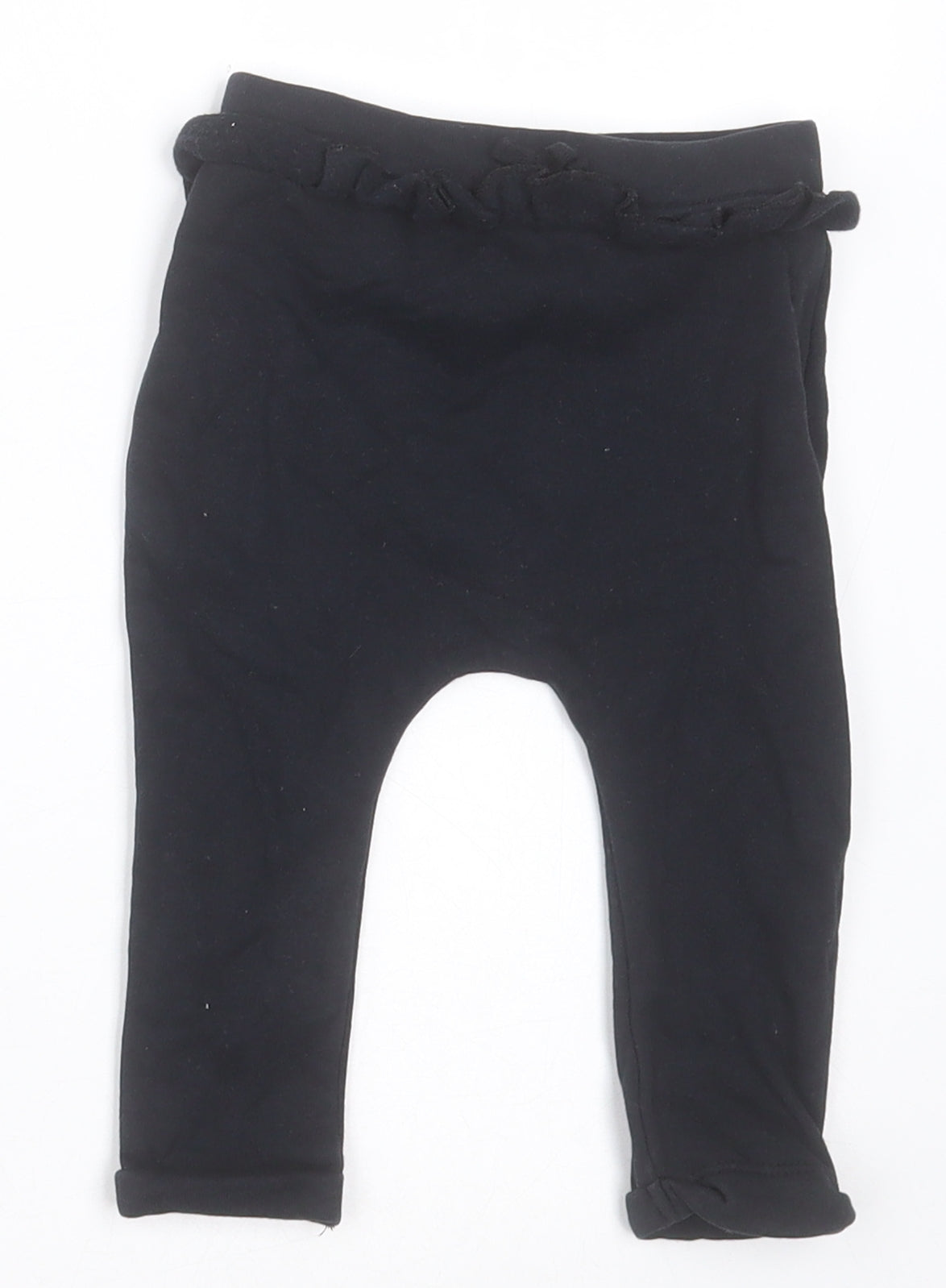 George Girls Black  Cotton Capri Leggings Size 6-9 Months  Pullover - Fleece lined