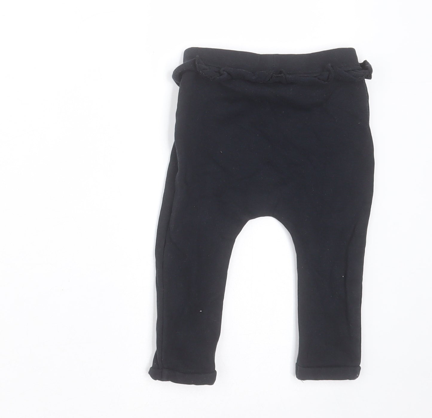 George Girls Black  Cotton Capri Leggings Size 6-9 Months  Pullover - Fleece lined