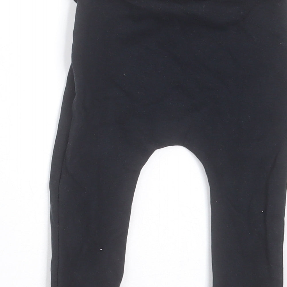 George Girls Black  Cotton Capri Leggings Size 6-9 Months  Pullover - Fleece lined