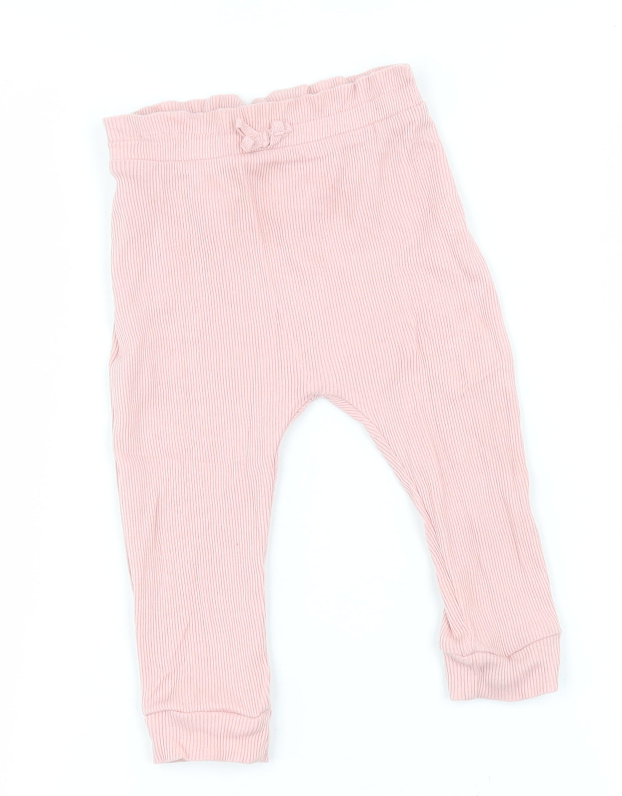 George Girls Pink  Cotton Capri Trousers Size 6-9 Months  Pullover