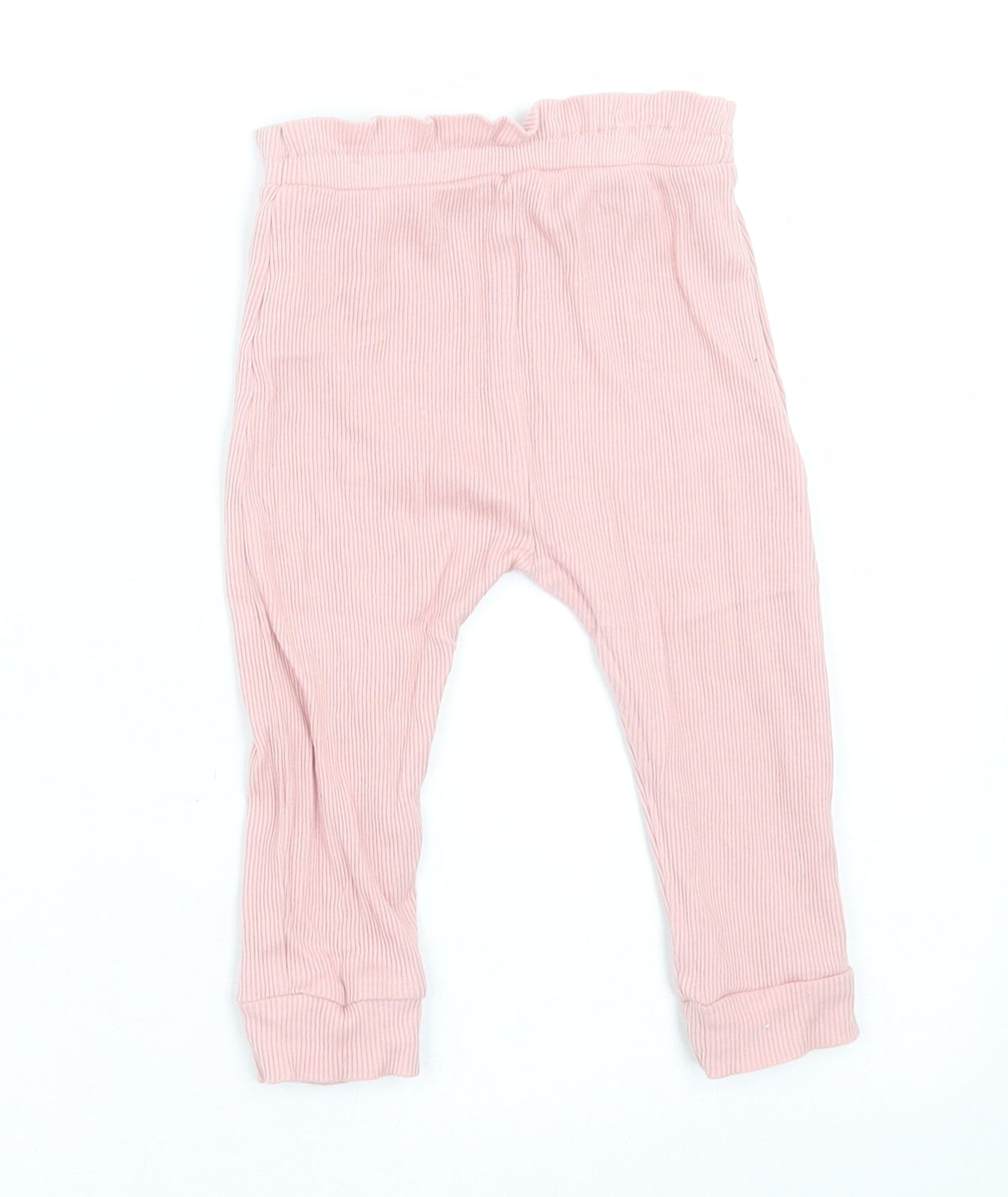 George Girls Pink  Cotton Capri Trousers Size 6-9 Months  Pullover