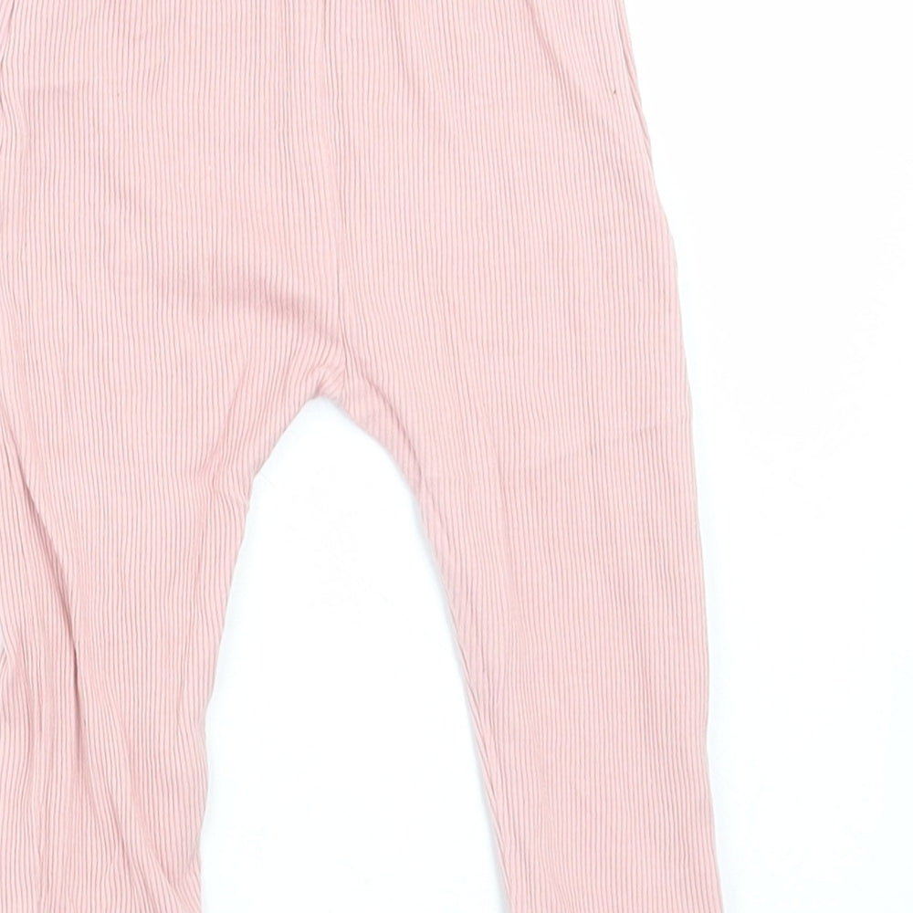 George Girls Pink  Cotton Capri Trousers Size 6-9 Months  Pullover