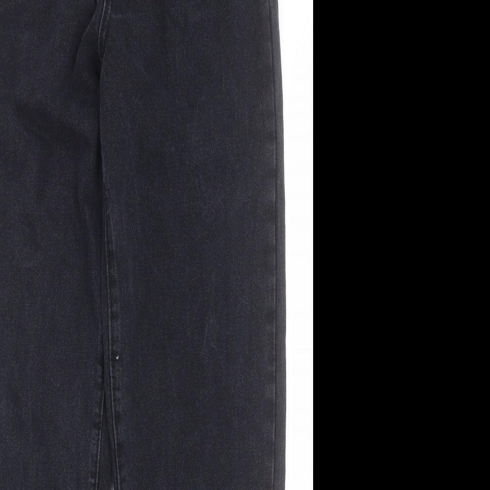 SheIn Womens Black  Cotton Mom Jeans Size XS L30 in Regular Button