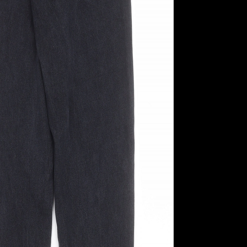 SheIn Womens Black  Cotton Mom Jeans Size XS L30 in Regular Button
