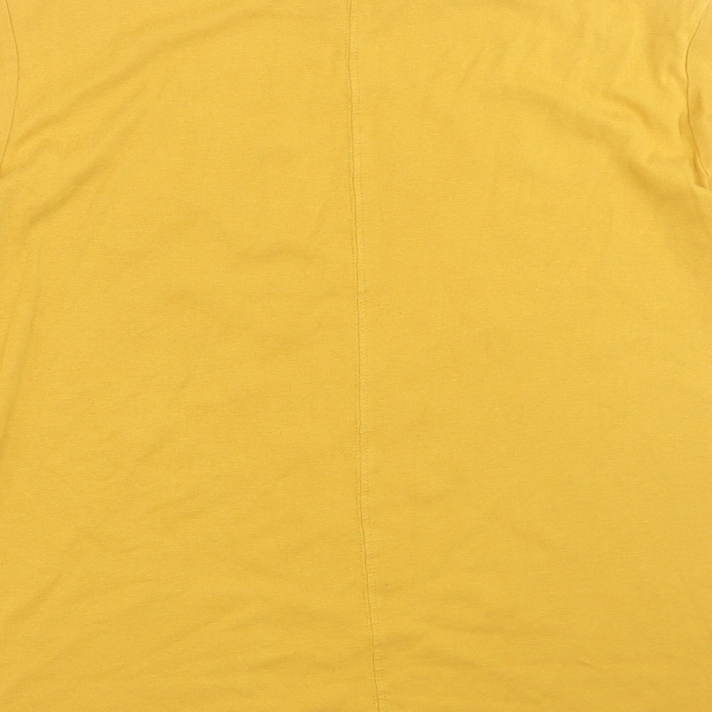 NEXT Womens Yellow  Cotton Basic T-Shirt Size 16 Crew Neck - Love Yourself