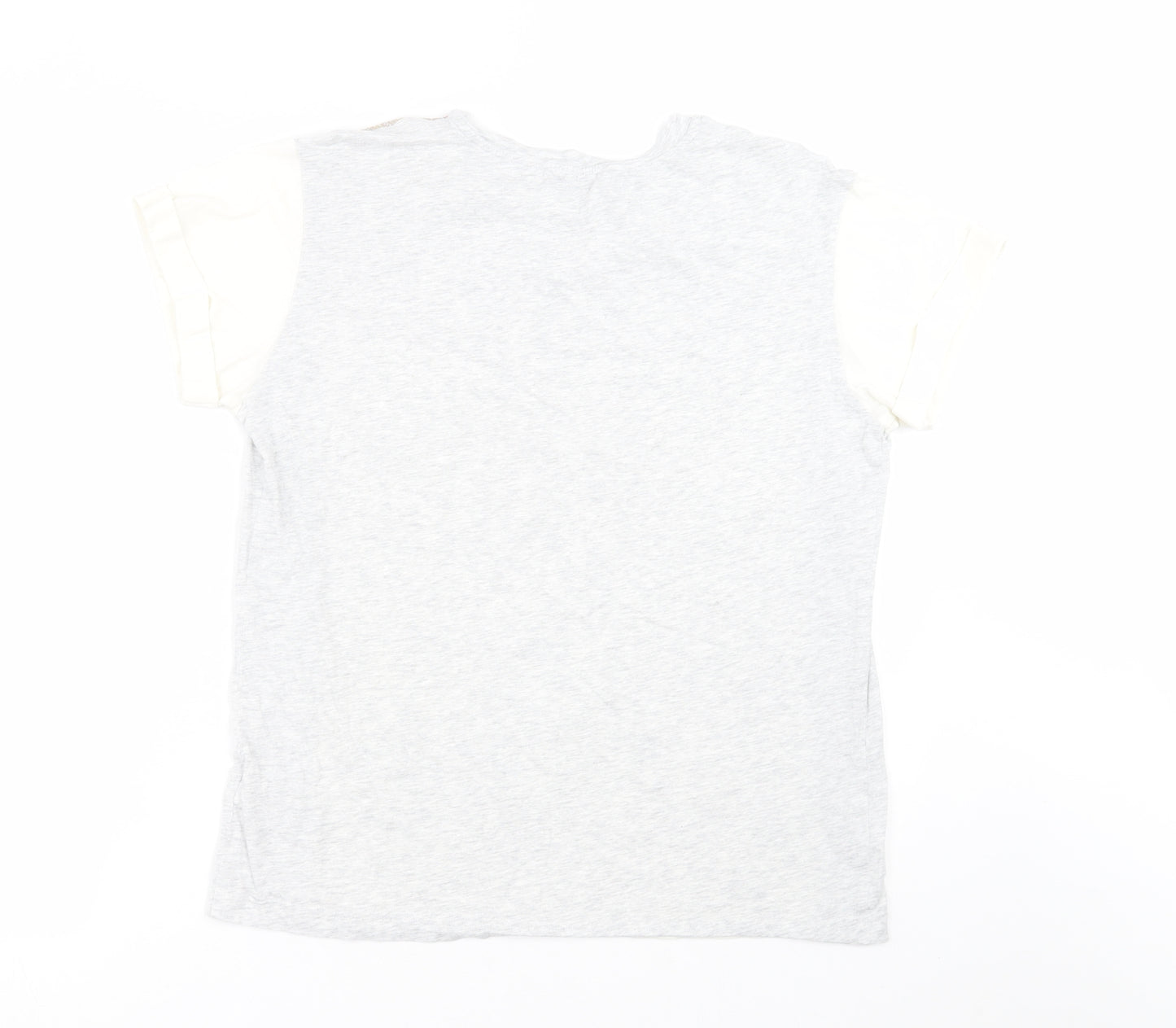 Marks and Spencer Womens Ivory  Cotton Basic T-Shirt Size 18 Crew Neck
