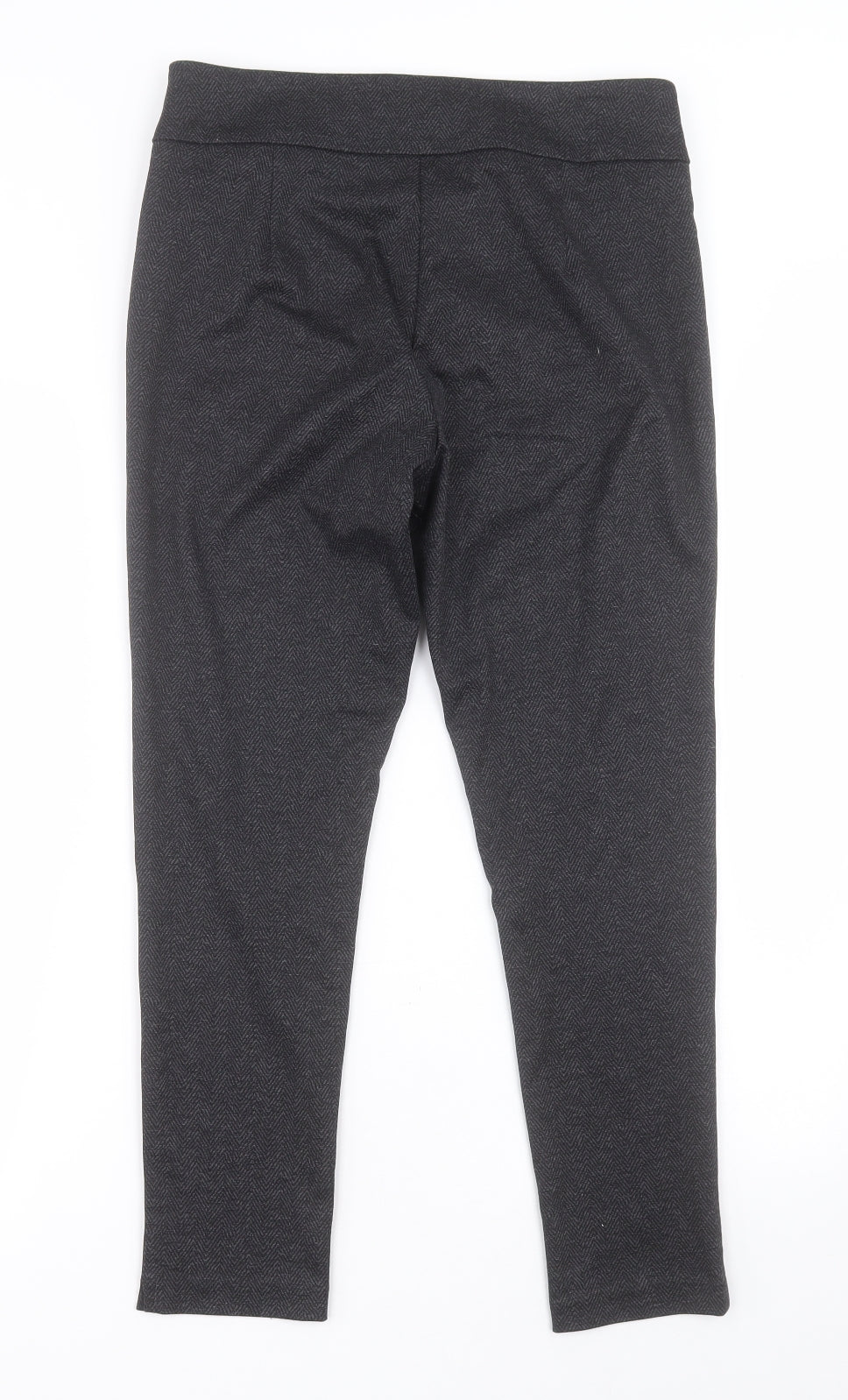 F&F Womens Black  Polyester Trousers  Size 10 L26 in Regular Button