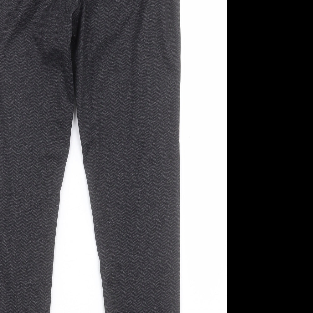 F&F Womens Black  Polyester Trousers  Size 10 L26 in Regular Button