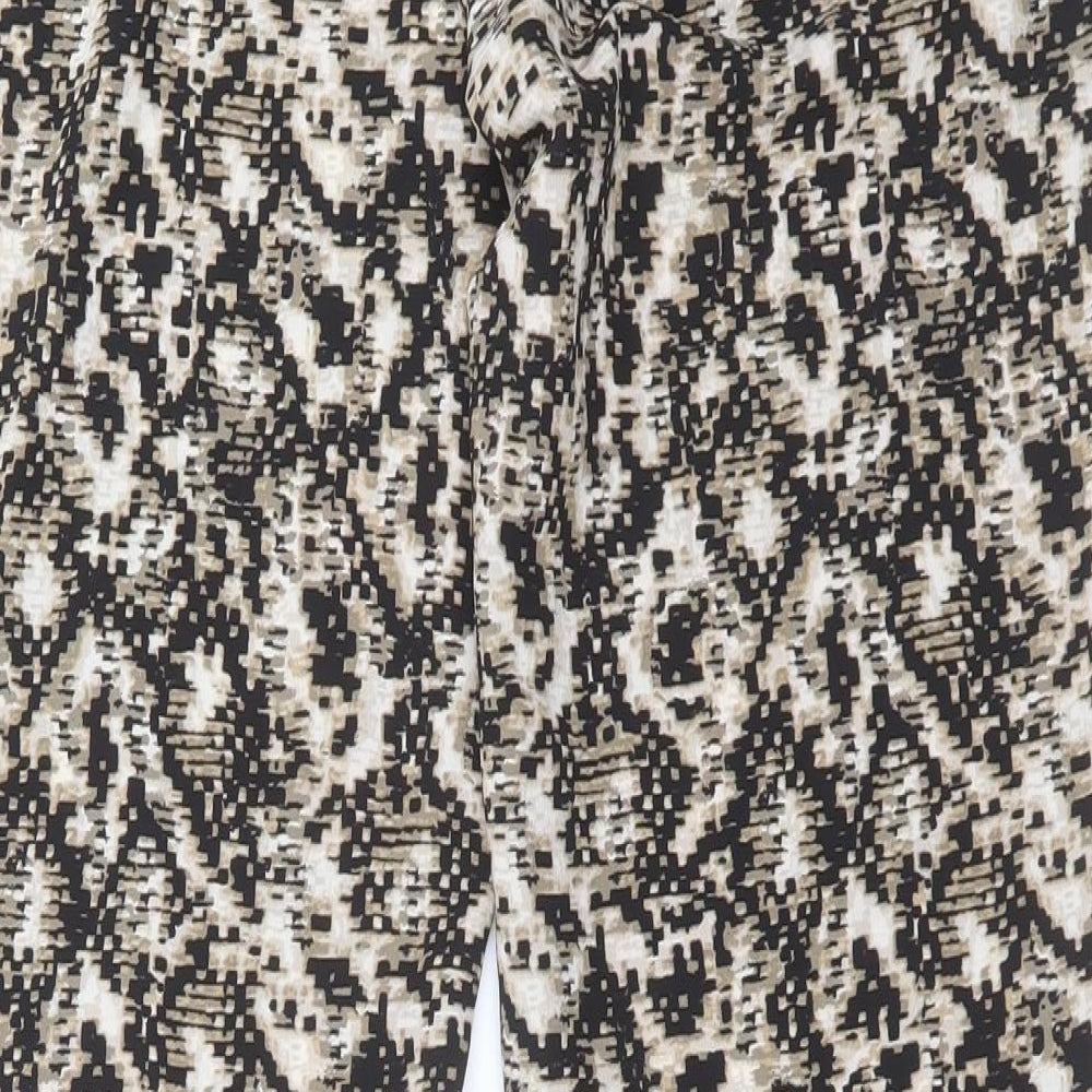 Gerry Weber Womens Brown Geometric Viscose Trousers  Size 16 L31 in Regular Button