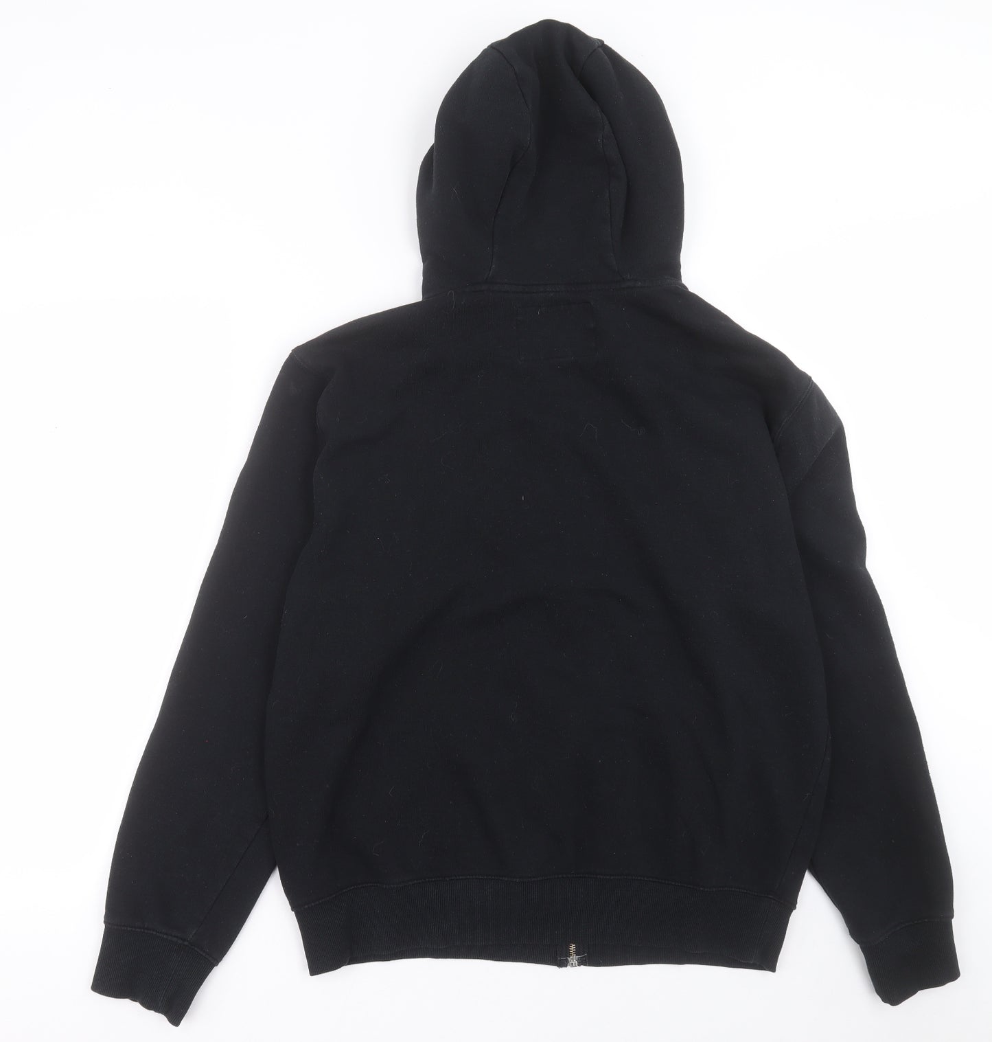 F&F Mens Black  Cotton Full Zip Hoodie Size XL