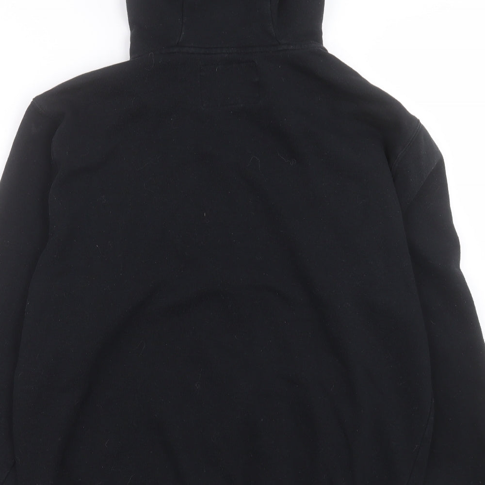 F&F Mens Black  Cotton Full Zip Hoodie Size XL